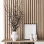 TV Wall White Marble and Wood - Set 06 - ТВ стенка - 3D модель - фото 2