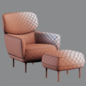 Leolux LXR07 Armchair with footstool - Кресла - 3D модель - фото 2