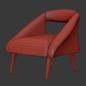 Retro Barrel Chair / Кресло из меха - Кресла - 3D модель - фото 5