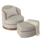 721 - Swivel Chair and Ottoman - Burton James - Кресла - 3D модель - фото 3