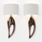 Lexi Sconces Set of 2 Nickel Finish with Ivory Silk Shade - Бра - 3D модель
