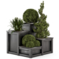 Outdoor Garden set bush and Tree - Garden Set 194 - Уличные - 3D модель