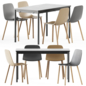 Tommaryd table by Ikea and Maarten Plastic Chair by Viccarbe - Стол + стул - 3D модель