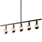 Black And Brass Industrial Five Bulb Bar Light from Hills Interiors - Подвесной - 3D модель - фото 2