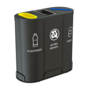 MALMO Office Waste Recycling Bin with 3 Containers - Другие предметы интерьера - 3D модель