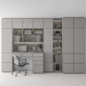 Office Furniture Wardrobe and Table - Home Office 33 - Офисная мебель - 3D модель - фото 7