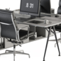 employee Set Gray and Black - Office Furniture 246 - Офисная мебель - 3D модель - фото 4
