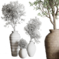 Olive tree in an old earthenware vase indoor collection 167 - Комнатные - 3D модель - фото 6