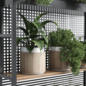 stand plant metal vase with three wooden pots - Фитостены - 3D модель - фото 2