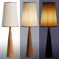 CB2 - Bruna Walnut Wood and Linen Floor Lamp - Торшеры - 3D модель - фото 2