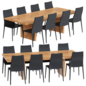 Kelly Pianka chair and Wood table - Стол + стул - 3D модель