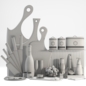 Kitchen Decor Set_05 - Мелочь для кухни - 3D модель - фото 5