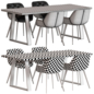 Linea Furniture Gustav Chair and Henuite Table - Стол + стул - 3D модель - фото 5