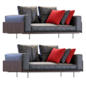 Minotti Brasilia Leather - Диваны - 3D модель - фото 3