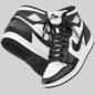 black and white nike air jordan 1 retro - Одежда и обувь - 3D модель - фото 2
