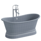 CHARSLEY MATTE WHITE ROLL TOP CAST IRON BATH 1500MM - Ванна - 3D модель - фото 3