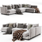 Flexform Long Island Chaise Longue Sofa - Диваны - 3D модель - фото 2