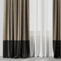 curtain with rod 01 - Шторы - 3D модель - фото 4