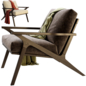 Cavett Wood Frame Armchair by Crate&Barrel - Кресла - 3D модель - фото 3