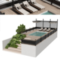 Landscape furniture with Pool and roof garden 22 - Разное - 3D модель - фото 2