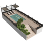 Landscape furniture with Pool and roof garden 22 - Разное - 3D модель - фото 3