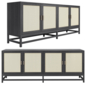 Tropical Indonesian Dark Wood & Rattan Sideboard - Тумбы, комоды - 3D модель
