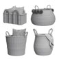 Baskets Set  21 - Другие предметы интерьера - 3D модель - фото 6