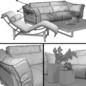 Коллекция мебели Cassina Collection - Диваны - 3D модель - фото 4