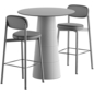 Circula Bar Table and Residence Chair by Jean Couvreur - Стол + стул - 3D модель - фото 4