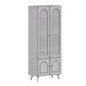 Cabinet Included White Closed Back Wooden Standard Bookcase 2 - Стеллаж - 3D модель - фото 2