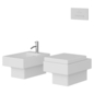 Wall hung Toilet and bidet Duravit Vero - Унитаз и Биде - 3D модель - фото 4
