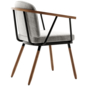 AKKA By PARLA Upholstered Fabric Chair With Armrests - Стулья - 3D модель - фото 2