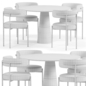 Giotto Chai, Vex Marble Table - Стол + стул - 3D модель - фото 7