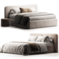 Legend bed with lifting mechanism gray 2 - Кровати - 3D модель