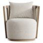 Paolo Cream Textured Weave Swivel Chair - Кресла - 3D модель - фото 3