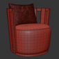 Paolo Cream Textured Weave Swivel Chair - Кресла - 3D модель - фото 5