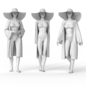 beachwear woman in 3 poses - Живые существа - 3D модель - фото 4