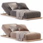 Claud Open Air Meridiani Relax Sunlounger - Другая мягкая мебель - 3D модель - фото 4