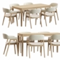 Article Savis Dining Chair and Milford table - Стол + стул - 3D модель