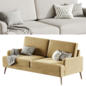 Диван прямой Хевит Velvet Beige | Divan.ru - Диваны - 3D модель - фото 4