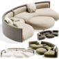 Minotti Bezier Cord Outdoor Sofa 2 - Диваны - 3D модель - фото 6