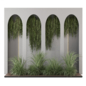 Hanging Wall Vertical Garden On Concrete Base_Set 3749 - Фитостены - 3D модель