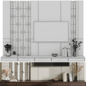 TV Wall set 41 - Wall Panel Decor - ТВ стенка - 3D модель - фото 6