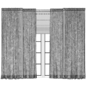 Curtains Set w Tulle and Roman Shade - Шторы - 3D модель - фото 4