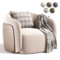 Caris Swivel Lounge Chair - Кресла - 3D модель - фото 2