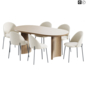 Dining Set 020 | Chair Monty mint | Kelvin Stol - Стол + стул - 3D модель - фото 4