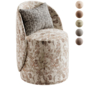 Loreen Rotating Pouf Chair in Boucle Light Gray - Стулья - 3D модель