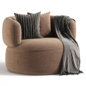 Greenwich Swivel Occasional Chair - Кресла - 3D модель - фото 5