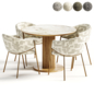 Dining table, Dill Chair, Обеденный стол Кэмерон - Стол + стул - 3D модель