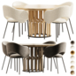 Dining Set 67 - Стол + стул - 3D модель - фото 5